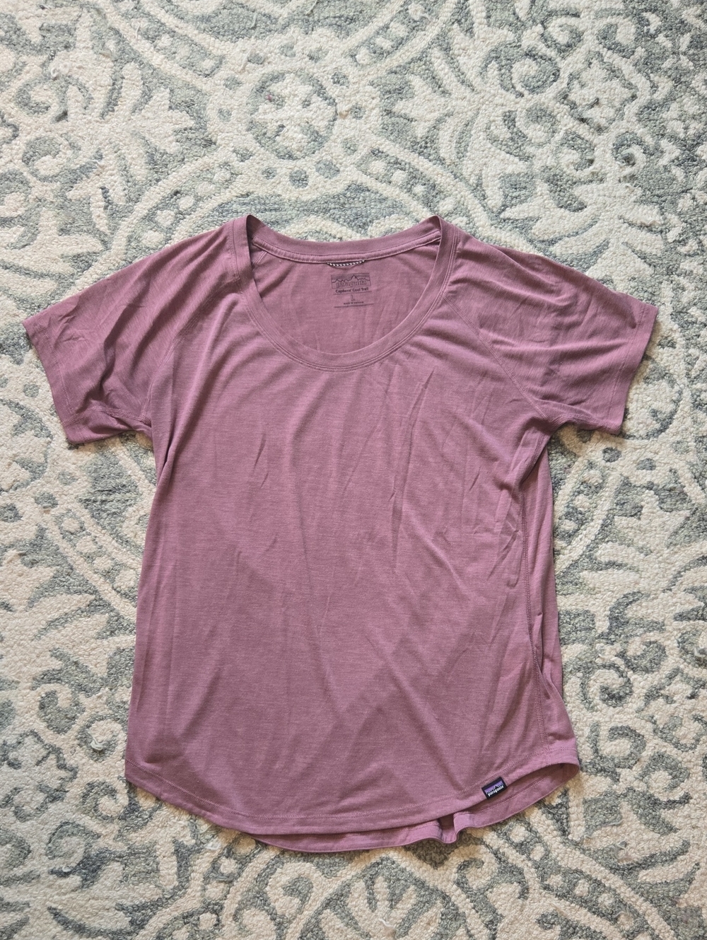 Patagonia Women’s Capilene Cool Trail Short-Sleeve Scoop Neck Tee in Dusty Mauve